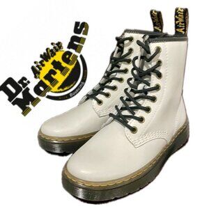 DR MARTENS COMBAT BOOTS WHITE 1460 AIRWAIR RUGGED REBEL ICONIC SZ 3Y Woman 4.5